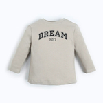 Футболка с дл.рукавом Street style, рост 62-68 см, бежевый (Крошка Я), 1 шт.