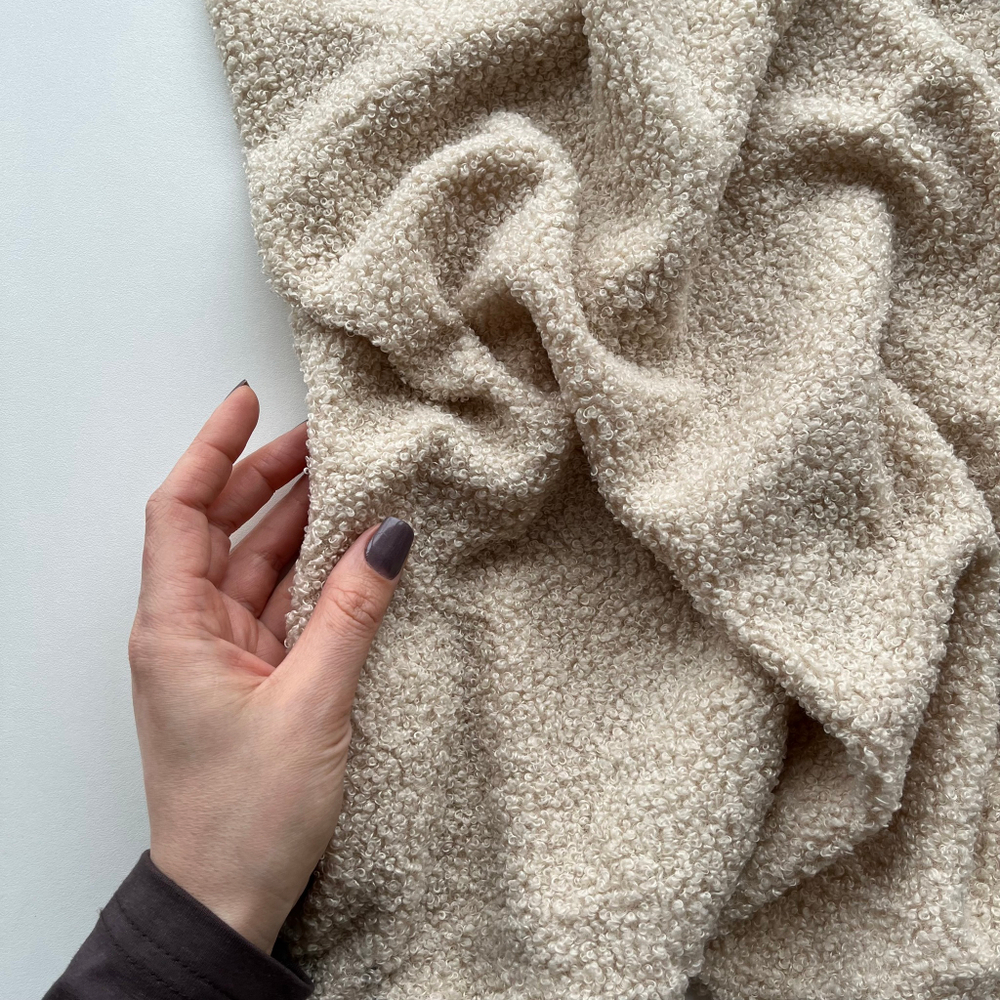 Трикотажный барашек/Букле Бежевый