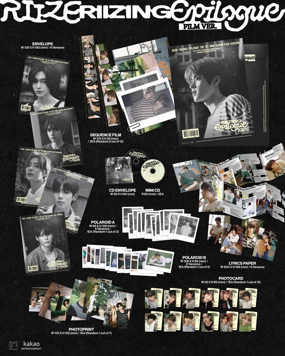 Альбом RIIZE - RIIZING : EPILOGUE 1st Mini Album FILM 6 Version SET