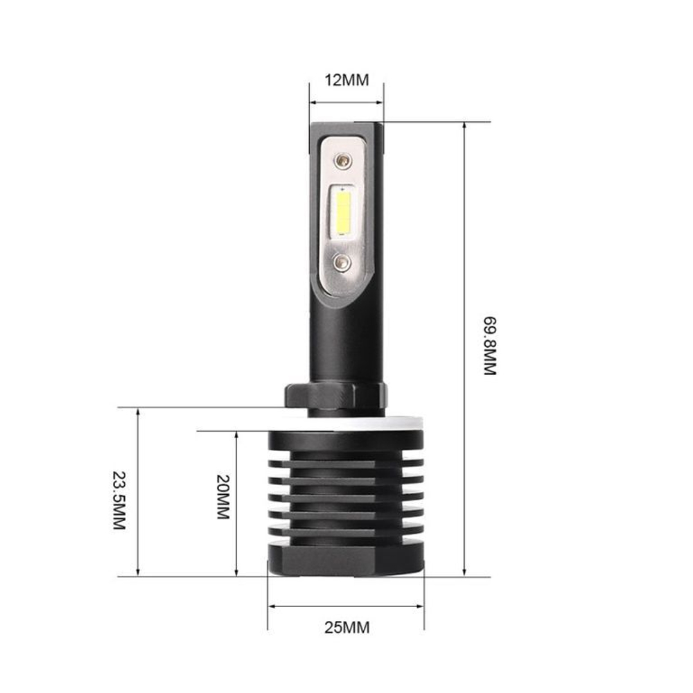 Светодиодные лампы H27 (880/881) Optima LED QVANT, 5000K, 12-24v, (комплект, 2шт)