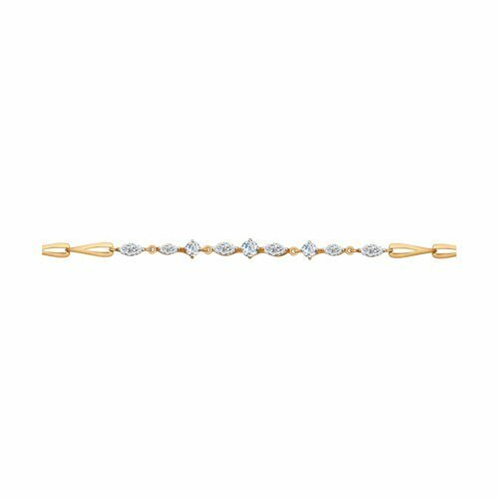 Браслет из золота со Swarovski Zirconia