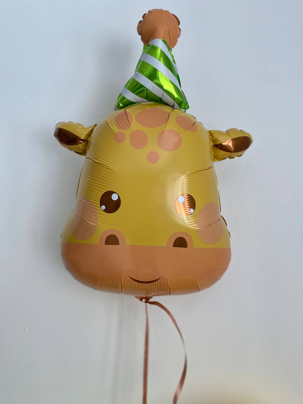 Шар-фигура, фольга, "Жираф в колпаке. Голова" (Веселая Затея), 29"/74 см, инд. уп.