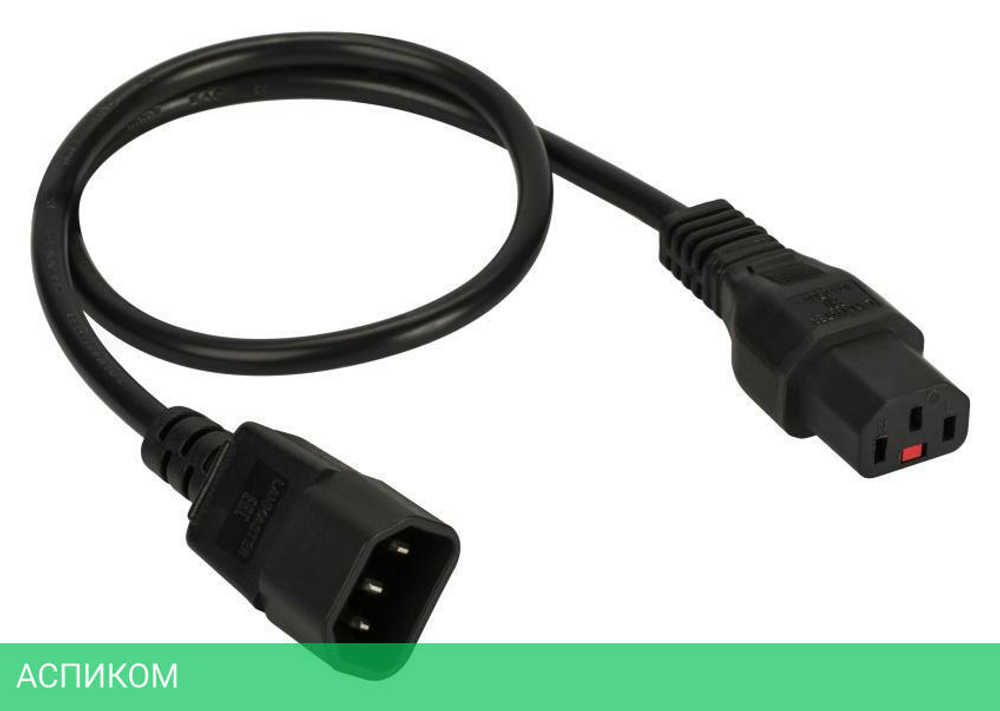 Шнур питания Lanmaster LAN-PP13L/14-1.8-BK черный