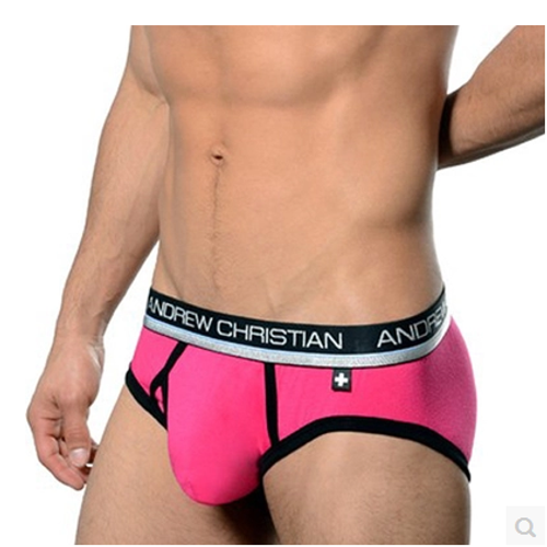 Мужские трусы брифы розовые Andrew Christian Air Sculpt Brief Fuchsia  AC3-M114