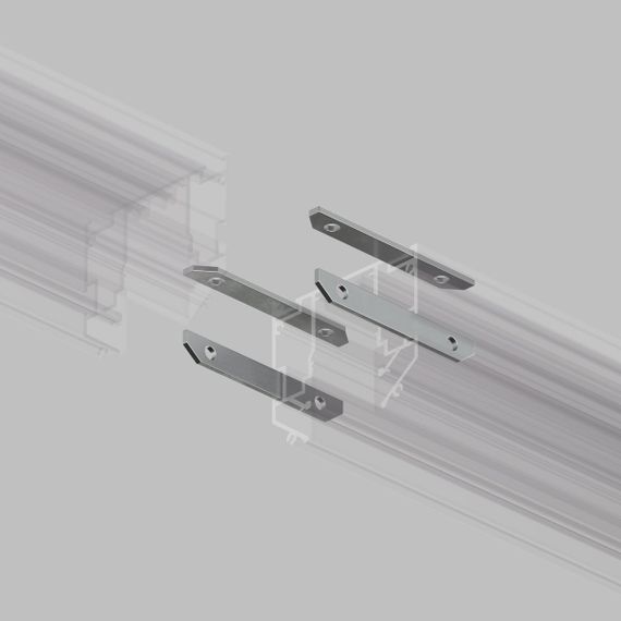 Комплект прямых соединителей для закладного профиля TR3040-AL Denkirs Smart One (4 шт.) TR3043-AL