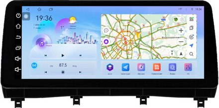 Магнитола для Lexus RX300, RX350, RX450h AL20 2019-2022 (штатный 360, рамка LUX) - FarCar монитор 12.3" 2K QLED на Android 14, TS10, CarPlay, 4G SIM-слот