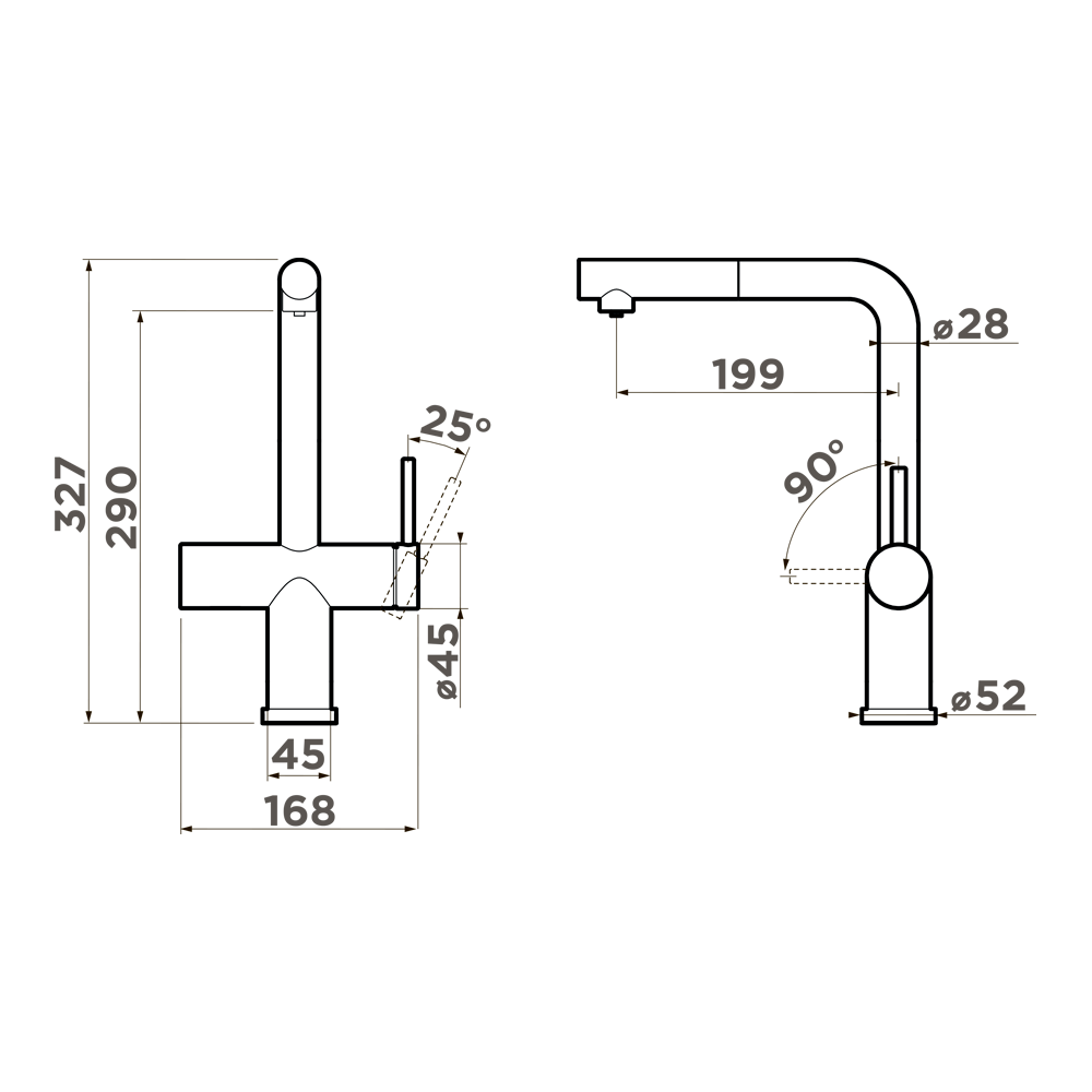 Кухонный смеситель Omoikiri Karatsu S-BN