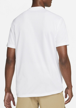 Мужское теннисное поло Nike Men's Court Dri-Fit Blade Solid Polo - white/black