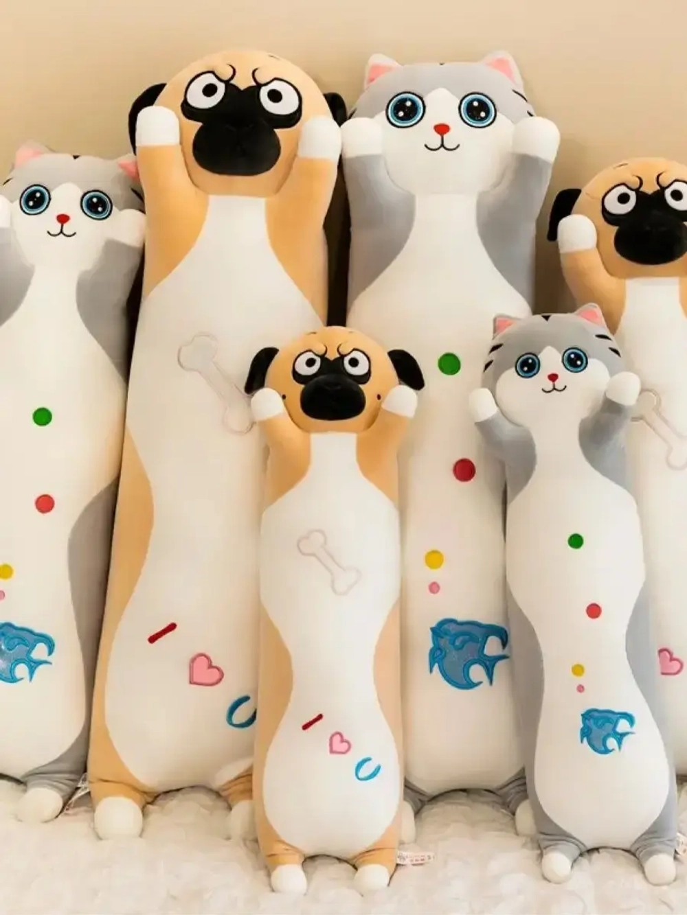 Мягкая игрушка кот батон 100 см, подушка обнимашка