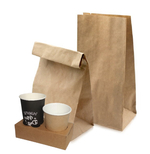 Крафт ПАКЕТ бумажный под держатель для 2 стаканов 22х12х29 см 1 шт.