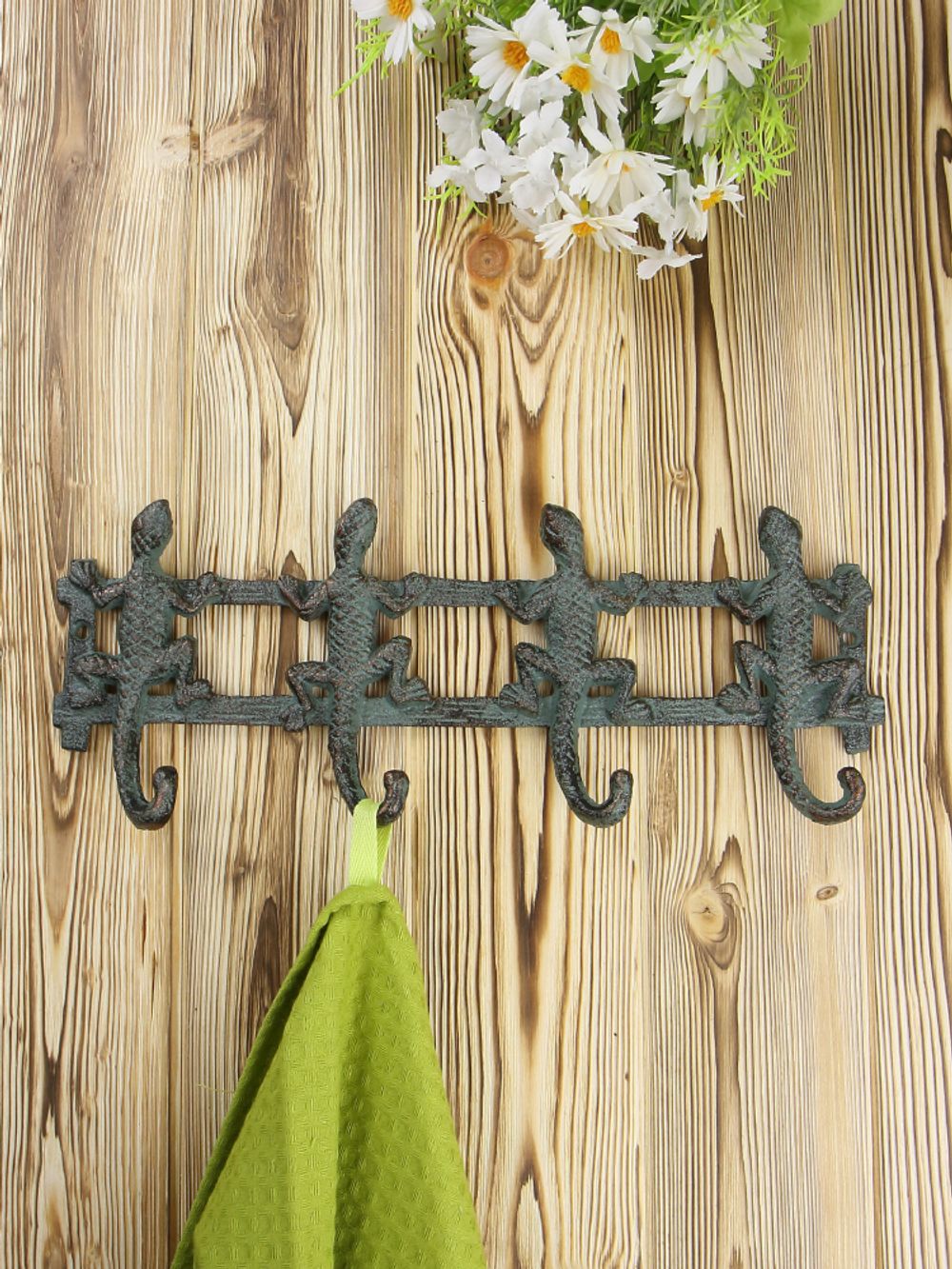 Iron Garden Вешалка настенная Ящерки, 4 крючка
