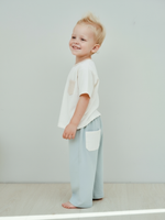 Брюки детские мятный/молочный