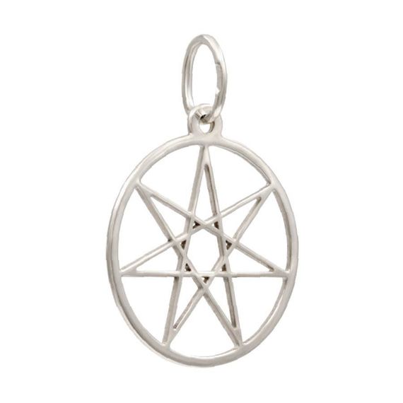 Звезда Магов - подвеска из серебра, вид сбоку
