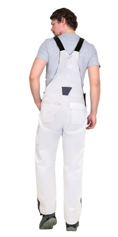 Полукомбинезон "ЦИТРИН" белый с ср.серым