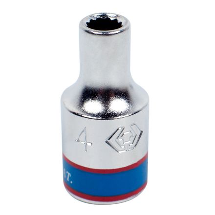 Цена на KING TONY (233004M) Головка торцевая стандартная двенадцатигранная 1/4", 4 мм