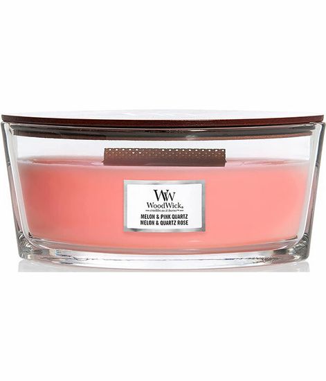 Дыня и розовый кварц, ароматическая свеча эллипс, WoodWick