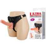 Женский страпон 18см изогнутой формы Baile Ultra Passionate Harness Strap On BW-022022
