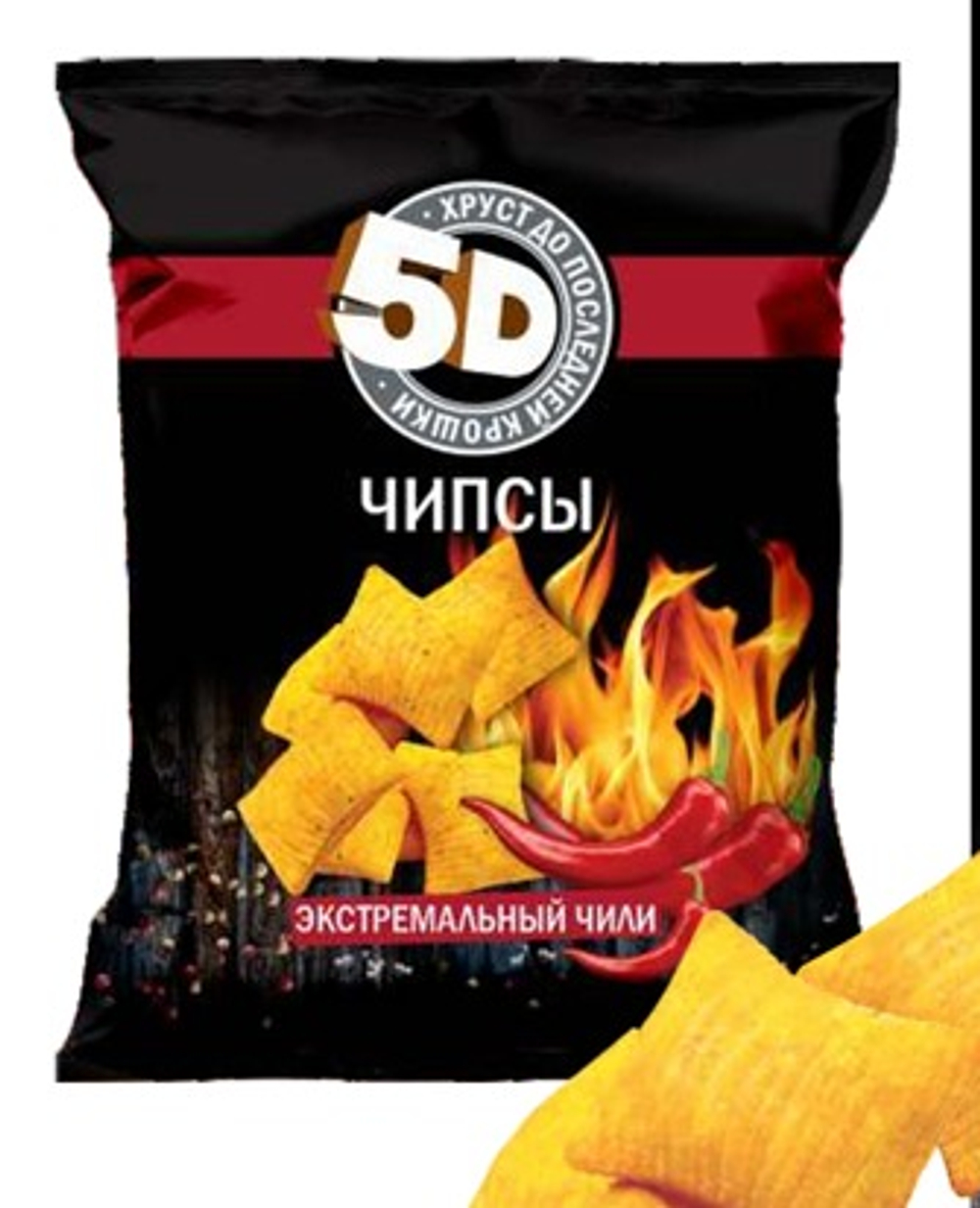 Чипсы "5D" со вкусом экстремальный чили 45гр*40шт