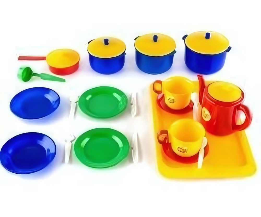 Хозяюшка (большой набор-14 предм., на подносе) (Пластмастер)