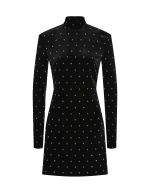 Платье мини с декором из бисера DAN MARALEX