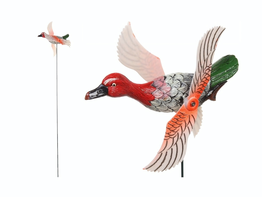 Штекер садовый "Утка" 15*15*60см с крутящимися крыльями