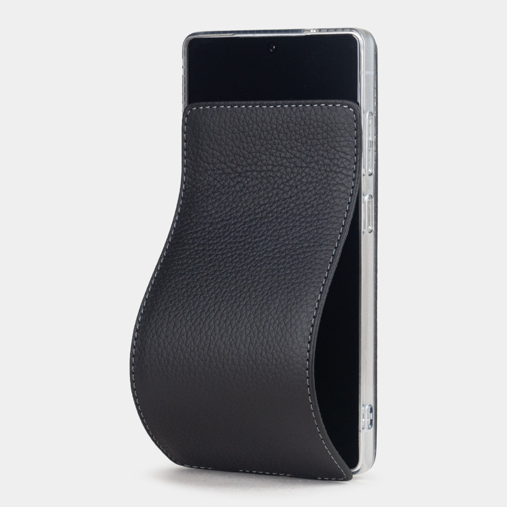 Чехол для Samsung Galaxy S25 Ultra из кожи теленка, черного цвета