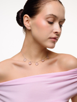 Чокер "Amour" с розовым кварцем Silver