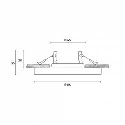 Встраиваемый светильник Hesby Lighting Clarity HSBL_0133