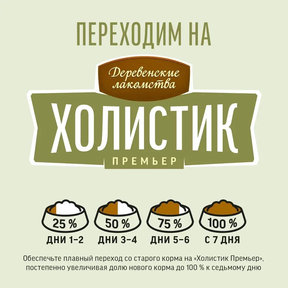 Корм для собак Деревенские лакомства Холистик Премьер ягненок с рисом для собак мини-пород , 1 кг