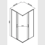 Душевой уголок Good Door Lite 90х90 ЛТ00024 стекло прозрачное/профиль черный матовый