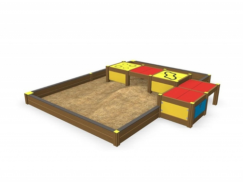 Песочница со столиками и лазами «Елена»