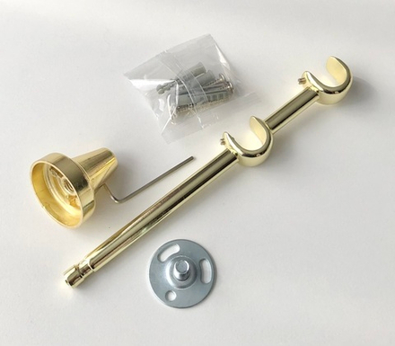 Кронштейн открытый двухрядный d16/16 мм, цвет золото глянец