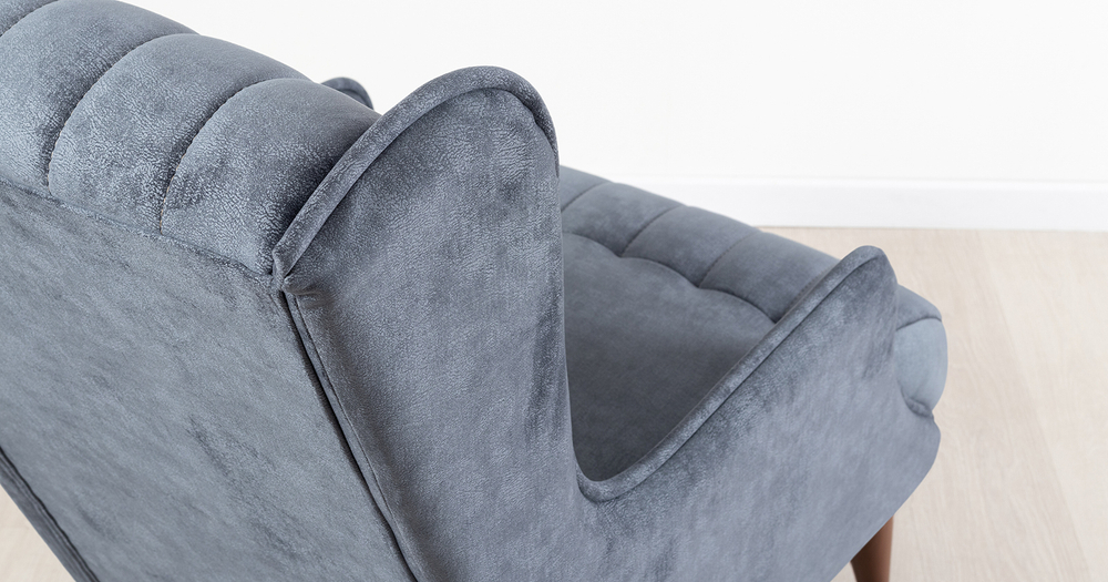 Болеро Кресло для отдыха (серо-синий велюр)