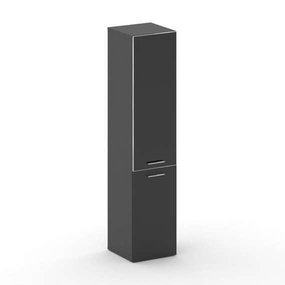 Cross Шкаф узкий высокий CRU.SU-101 (R) black Базальт UM/Черный UM/ЛакобельЧерный 450*460*2000