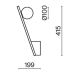 Настенный светильник (бра) Maytoni MOD175WL-01G