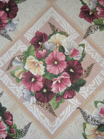 Покрывало гобеленовое Букетик с мальвами евро (240х200)