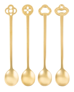 Sambonet Набор из 4 ложек Oriental Party Antique Gold