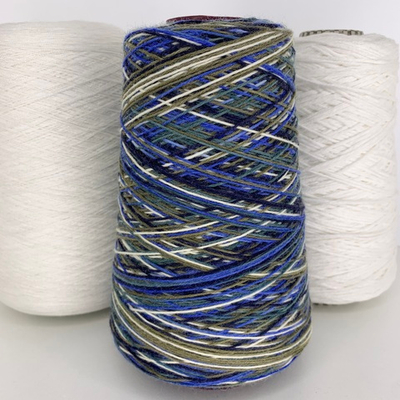 Caliza - Italy Stock- 75% шерсть, 25% п/а; 420м/100гр., мультиколор синий