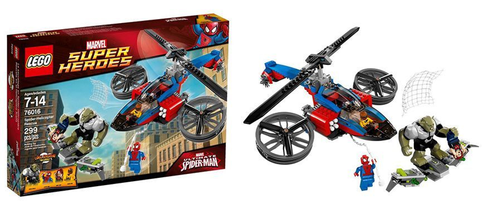 LEGO Super Heroes: Спасательная операция на вертолете Человека-Паука 76016 — Spider-Helicopter Rescue — Лего Супергерои Марвел