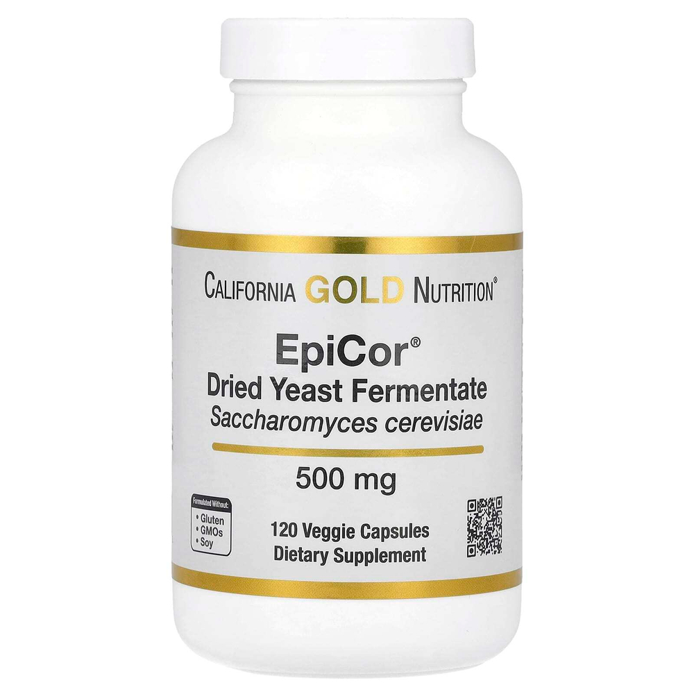 California Gold Nutrition, Epicor®, сухой дрожжевой ферментат, 500 мг, 120 растительных капсул