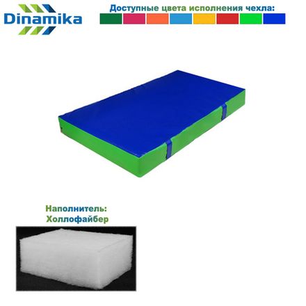 Мат гимнастический 1000х500х100 винилискожа (холлослеп/холлофайбер)