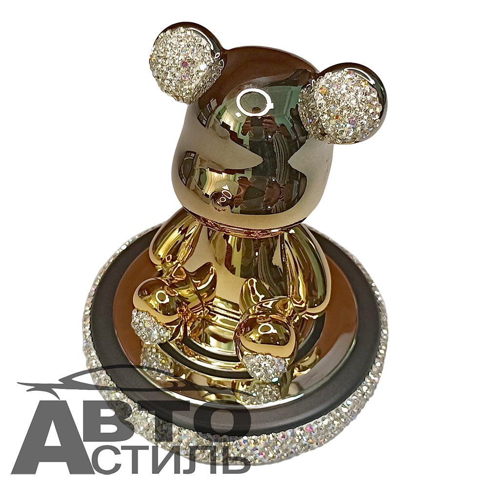 Ароматизатор-игрушка -на торпеду- Мишка - YC-14BLG черно-золотой