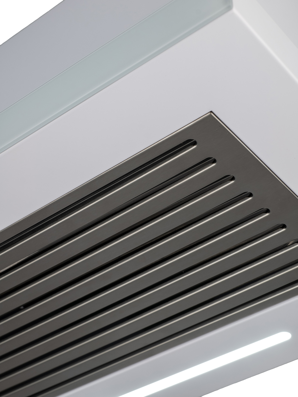 Вытяжка кухонная MACBI Perfa-60G-baf (WHITE) белый, D150мм, 1200м3/ч, полновстраиваемая, мотор 230Ватт, стекло 60см, сенсорное управление + управление жестами