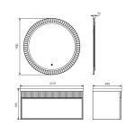 Тумба-умывальник Comforty Мадрид 100M серый шёлк с раковиной Comforty CF19595BX-100