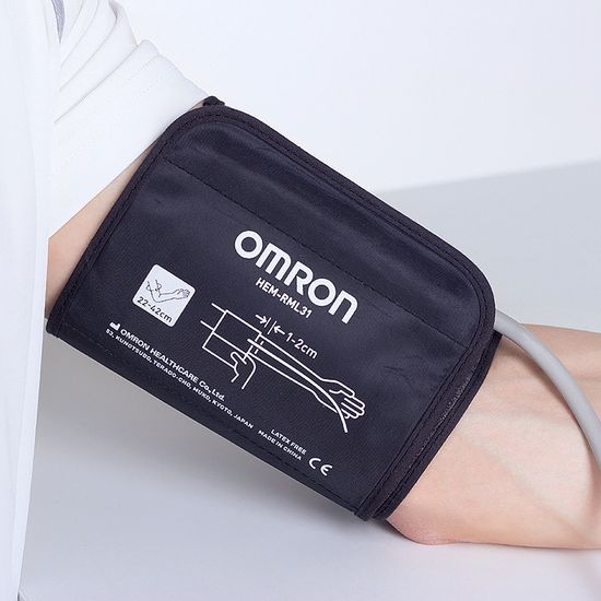 Тонометр Omron автоматический на плечо M2 Basic, универсальная манжета 22-42 см адаптер, HEM-7121-ALRU