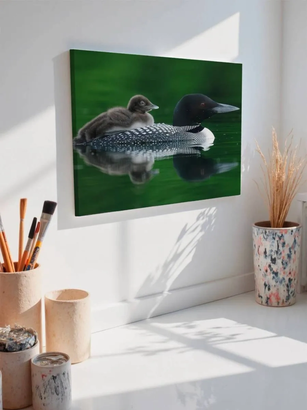 Картина на стену 40 X 50 Утка с утенком