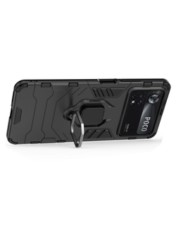 Противоударный чехол с кольцом Panther Case для Xiaomi Poco X4 Pro 5G