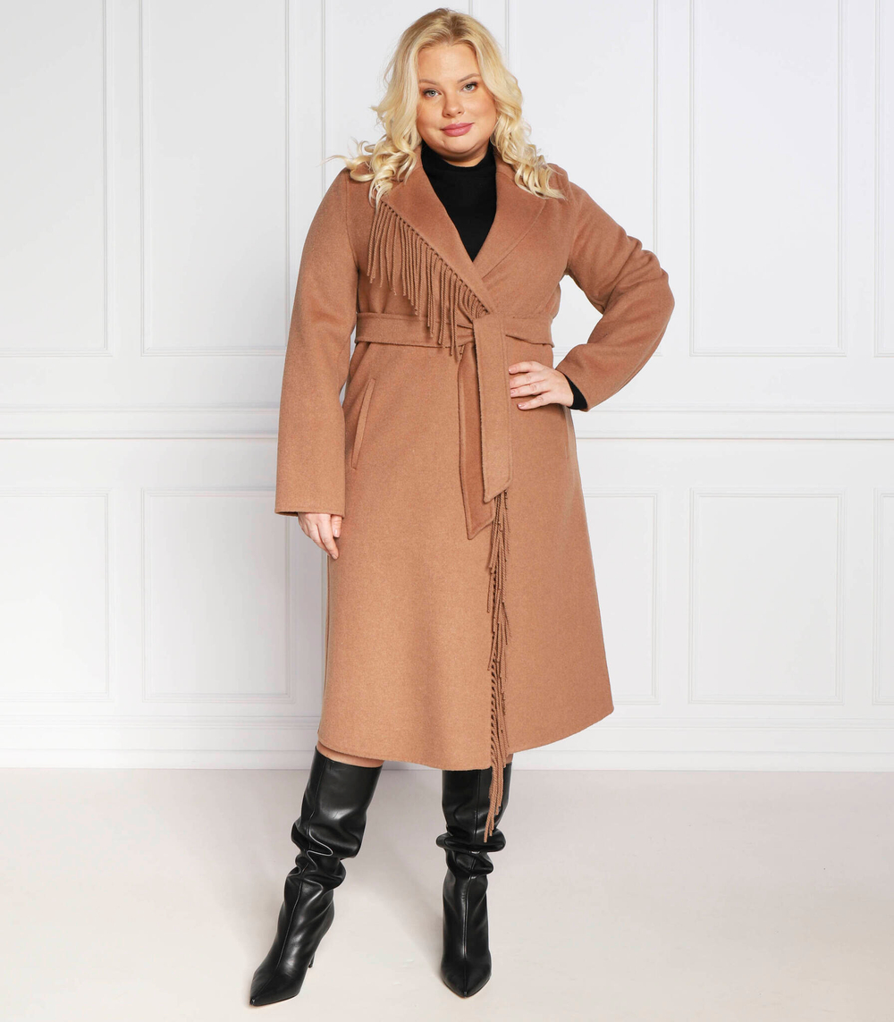 пальто tabarro plus size Persona by Marina Rinaldi - светло-коричневый(1013032)