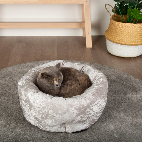 Лежак для животных "Velvet", серебристый, 45 х 45см (Великобритания)