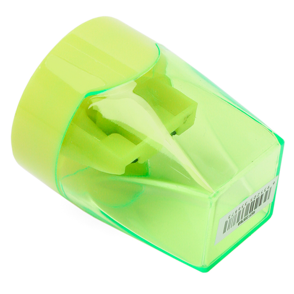 Точилка DELI "Bali" пластиковая, 2 отверстия, с контейнером, ассорти